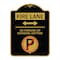 Signmission Fire Lane No Parking or Standing Anytime Aluminum Sign, 18" x 24", BG-1824-24009 A-DES-BG-1824-24009 - alternate 1